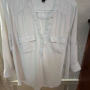 Torrid Ivory Blouse with Front Pockets